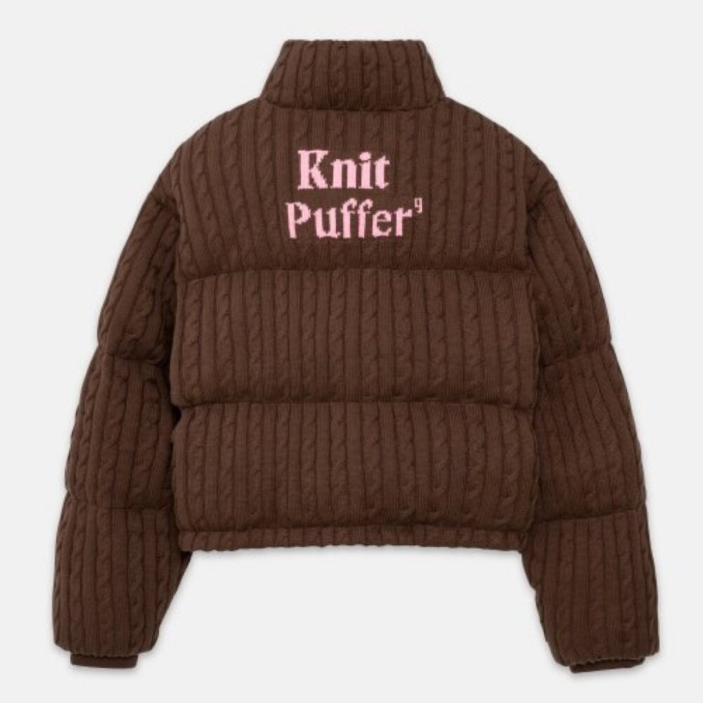 Category9 Knit Padded Jacket Brown